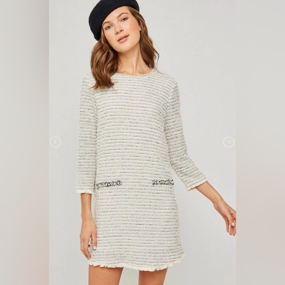 NWT Hayden Women’s  Mini Bone-White Color 3/4 Sleeve Crew-neck Dress Size M